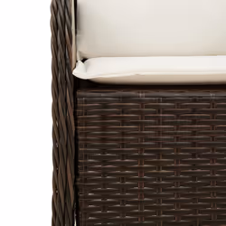VidaXL 365146 outdoor chair Terrace Padded seat Polyrattan, Steel Cream, White - Additional view 8