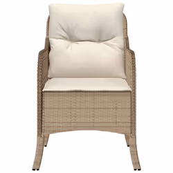 VidaXL 365148 outdoor chair Terrace Padded seat Polyrattan, Steel Cream, White - Additional view 5