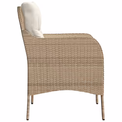 VidaXL 365148 outdoor chair Terrace Padded seat Polyrattan, Steel Cream, White - Additional view 6