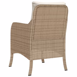 VidaXL 365148 outdoor chair Terrace Padded seat Polyrattan, Steel Cream, White - Additional view 7