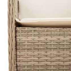 VidaXL 365148 outdoor chair Terrace Padded seat Polyrattan, Steel Cream, White - Additional view 8
