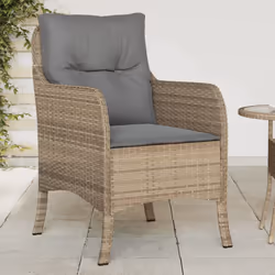VidaXL 365149 outdoor chair Terrace Padded seat Polyrattan, Steel Grey - Additional view 2