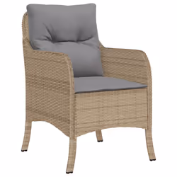 VidaXL 365149 outdoor chair Terrace Padded seat Polyrattan, Steel Grey - Additional view 4