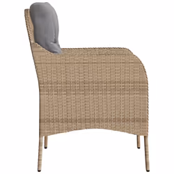 VidaXL 365149 outdoor chair Terrace Padded seat Polyrattan, Steel Grey - Additional view 6