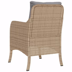 VidaXL 365149 outdoor chair Terrace Padded seat Polyrattan, Steel Grey - Additional view 7