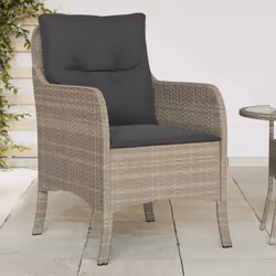 VidaXL 365150 outdoor chair Terrace Padded seat Polyrattan, Steel Anthracite - Additional view 2