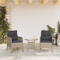 VidaXL 365150 outdoor chair Terrace Padded seat Polyrattan, Steel Anthracite - Additional view 3