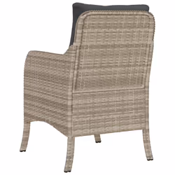 VidaXL 365150 outdoor chair Terrace Padded seat Polyrattan, Steel Anthracite - Additional view 7