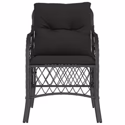 VidaXL 365153 outdoor chair Terrace Padded seat Polyrattan, Steel Black - Additional view 5