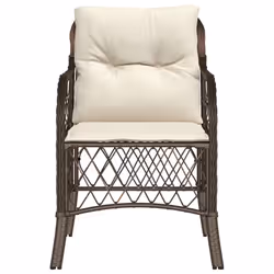 VidaXL 365154 outdoor chair Terrace Padded seat Polyrattan, Steel Cream, White - Additional view 5