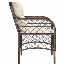 VidaXL 365154 outdoor chair Terrace Padded seat Polyrattan, Steel Cream, White - Additional view 6
