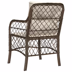 VidaXL 365154 outdoor chair Terrace Padded seat Polyrattan, Steel Cream, White - Additional view 7