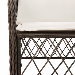VidaXL 365154 outdoor chair Terrace Padded seat Polyrattan, Steel Cream, White - Additional view 8