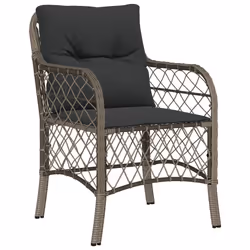 VidaXL 365155 outdoor chair Terrace Padded seat Polyrattan, Steel Grey - Additional view 4