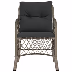 VidaXL 365155 outdoor chair Terrace Padded seat Polyrattan, Steel Grey - Additional view 5
