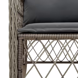 VidaXL 365155 outdoor chair Terrace Padded seat Polyrattan, Steel Grey - Additional view 8