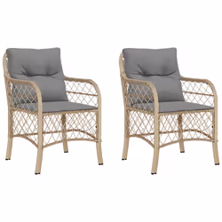 VidaXL 365157, Terrace, Padded seat, Polyrattan, Steel, Grey, 110 kg, 585 mm
