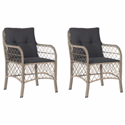 VidaXL 365158, Terrace, Padded seat, Polyrattan, Steel, Anthracite, 110 kg, 585 mm