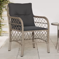 VidaXL 365158 outdoor chair Terrace Padded seat Polyrattan, Steel Anthracite