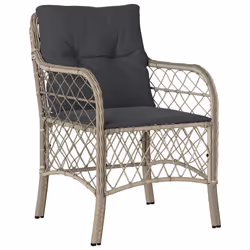 VidaXL 365158 outdoor chair Terrace Padded seat Polyrattan, Steel Anthracite - Additional view 4