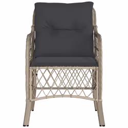 VidaXL 365158 outdoor chair Terrace Padded seat Polyrattan, Steel Anthracite - Additional view 5