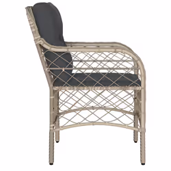 VidaXL 365158 outdoor chair Terrace Padded seat Polyrattan, Steel Anthracite - Additional view 6