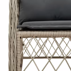 VidaXL 365158 outdoor chair Terrace Padded seat Polyrattan, Steel Anthracite - Additional view 8