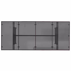 vidaXL Garden Table with Glass Top Patio Outdoor Dining Table Poly Rattan - brown, glass - Additional view 6