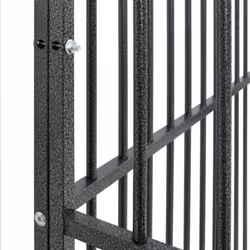 vidaXL Dog Playpen 8 Panels Dog Kennel Pet Dog Crate Black Galvanised Steel - Additional view 7