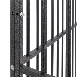 vidaXL Dog Playpen 12 Panels Dog Kennel Pet Dog Crate Black Galvanised Steel - Additional view 6