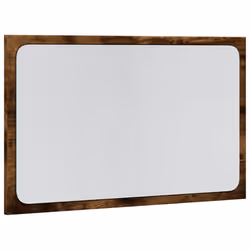 vidaXL LED Bathroom Mirror Toilet Mirror Washroom Wall Mirror Engineered Wood - smoked oak