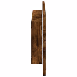 vidaXL LED Bathroom Mirror Toilet Mirror Washroom Wall Mirror Engineered Wood - smoked oak - Additional view 6