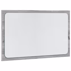 vidaXL LED Bathroom Mirror Toilet Mirror Washroom Wall Mirror Engineered Wood - grey sonoma