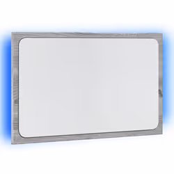vidaXL LED Bathroom Mirror Toilet Mirror Washroom Wall Mirror Engineered Wood - grey sonoma - Additional view 4