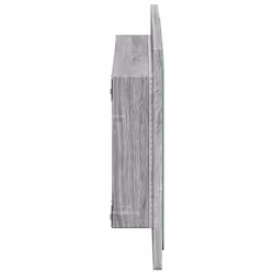 vidaXL LED Bathroom Mirror Toilet Mirror Washroom Wall Mirror Engineered Wood - grey sonoma - Additional view 6