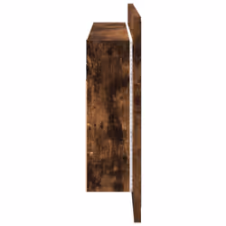 vidaXL LED Bathroom Mirror Cabinet Washroom Sink Cabinet Mirror Furniture - smoked oak - Additional view 7