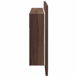 vidaXL LED Bathroom Mirror Cabinet Washroom Sink Cabinet Mirror Furniture - brown oak - Additional view 7