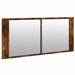 vidaXL LED Bathroom Mirror Cabinet Washroom Mirror Storage Cupboard Organiser - smoked oak - Additional view 5