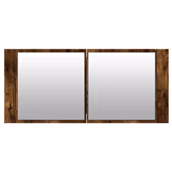 vidaXL LED Bathroom Mirror Cabinet Washroom Mirror Storage Cupboard Organiser - smoked oak - Additional view 6