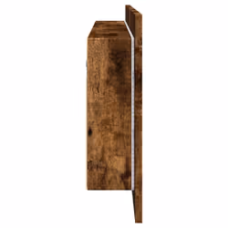 vidaXL LED Bathroom Mirror Cabinet Washroom Mirror Storage Cupboard Organiser - smoked oak - Additional view 7