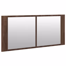 vidaXL LED Bathroom Mirror Cabinet Washroom Mirror Storage Cupboard Organiser - brown oak - Additional view 5