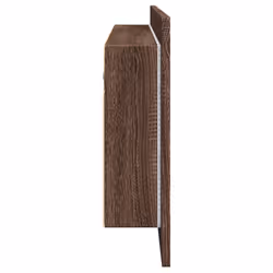 vidaXL LED Bathroom Mirror Cabinet Washroom Mirror Storage Cupboard Organiser - brown oak - Additional view 7