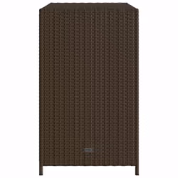 vidaXL Garden Storage Cabinet Outdoor Tool Storage Box Cupboard Poly Rattan - brown - Additional view 7