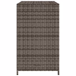 vidaXL Garden Storage Cabinet Outdoor Tool Storage Box Cupboard Poly Rattan - grey - Additional view 7