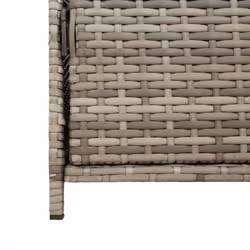 vidaXL Garden Storage Cabinet Outdoor Tool Storage Box Cupboard Poly Rattan - grey - Additional view 9
