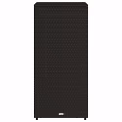 vidaXL Garden Storage Cabinet Outdoor Storage Box Cupboard Black Poly Rattan - black - Additional view 7