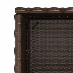 vidaXL Garden Storage Cabinet Outdoor Storage Box Cupboard Brown Poly Rattan - Additional view 10