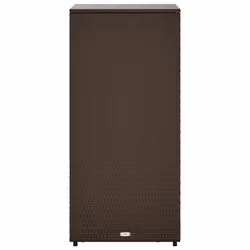 vidaXL Garden Storage Cabinet Outdoor Storage Box Cupboard Brown Poly Rattan - Additional view 7