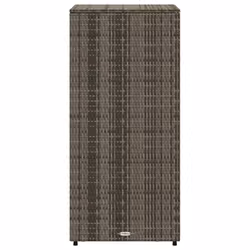 vidaXL Garden Storage Cabinet Outdoor Storage Box Cupboard Black Poly Rattan - grey - Additional view 7