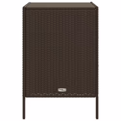 vidaXL Garden Storage Cabinet Outdoor Storage Box Cupboard Brown Poly Rattan - Additional view 7